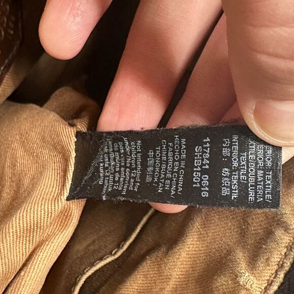 Fossil Purse Brown With Yellow Black Cream Arrows Golden Key Shoulder Bag - Picture 9 of 13